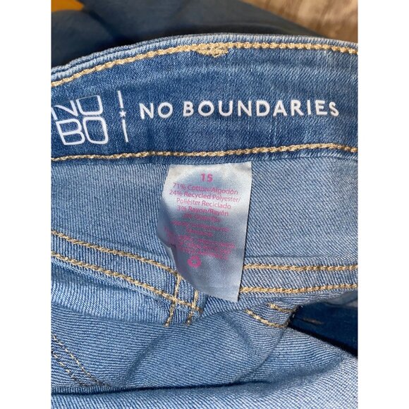 NO BO No Boundaries Skinny High Rise Stretch Denim Blue Jeans Womens Size 15 NWT - Picture 9 of 10